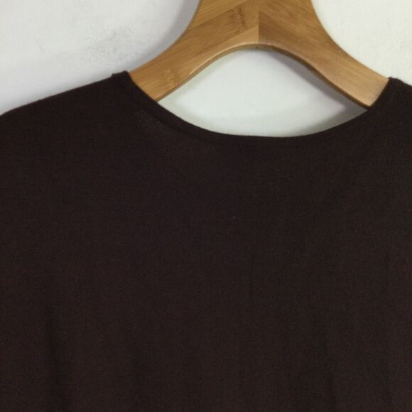 Eileen Fisher Womens Tunic Sweater Merino Wool Long Sleeves Brown Size Large - Picture 15 of 16